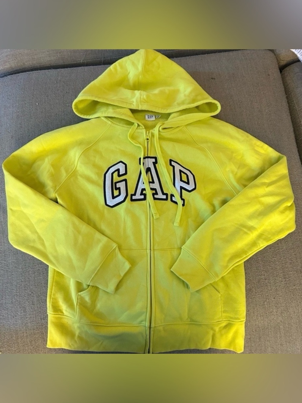 GAP Bright Yellow Full-Zip Hoodie  Medium